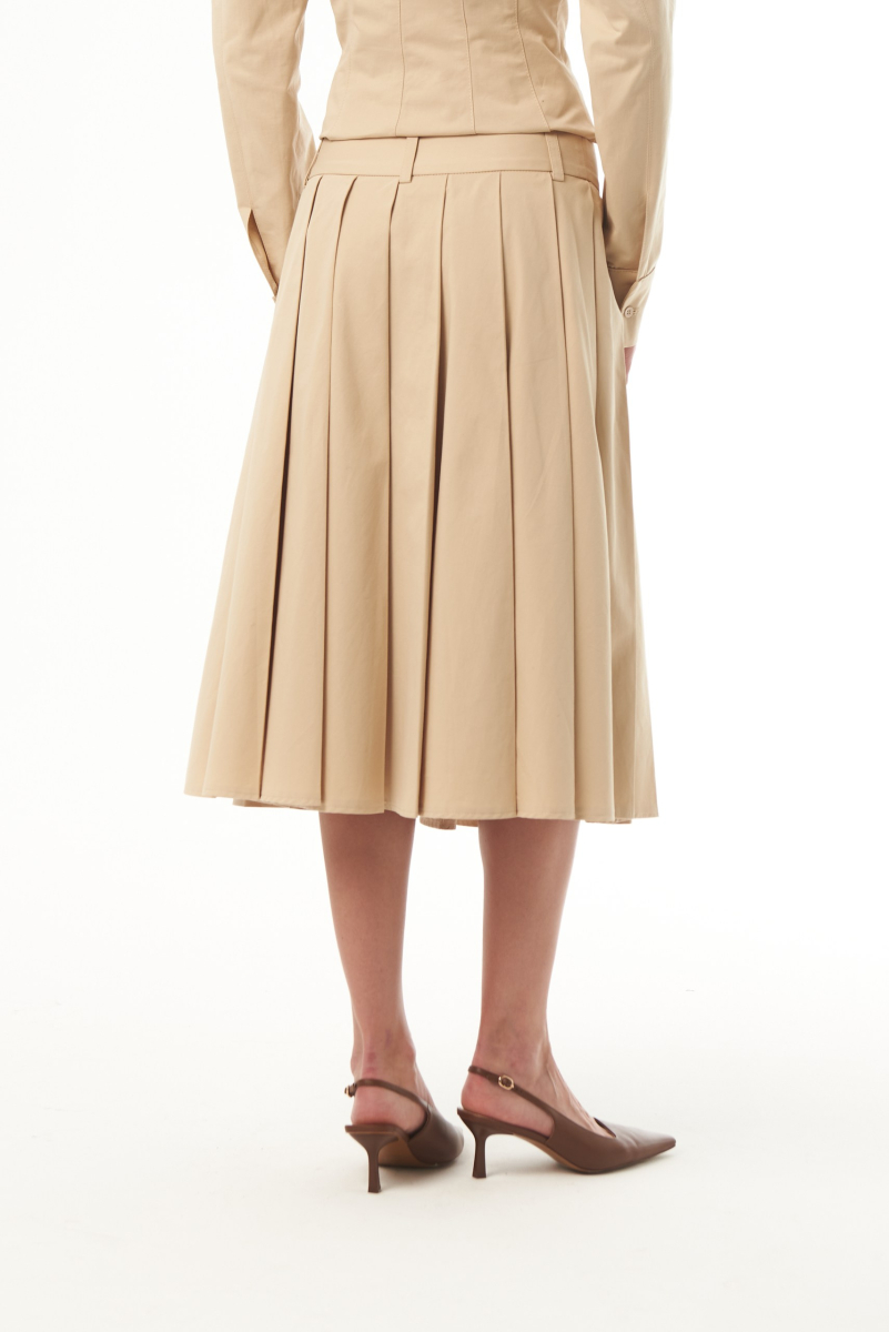 Юбка со складками CHUBA, цвет: бежевый,  купить онлайн