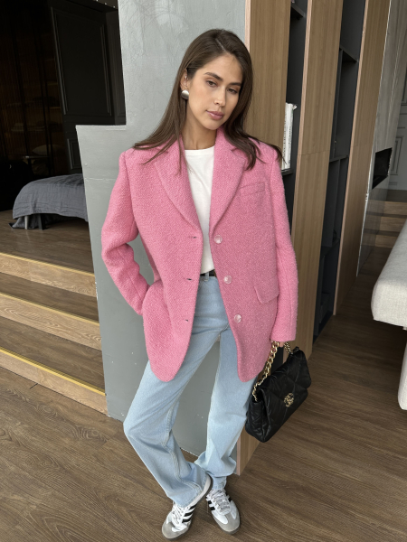 Пальто из букле укороченное VELVET, цвет: розовый, 00-00004816 купить онлайн