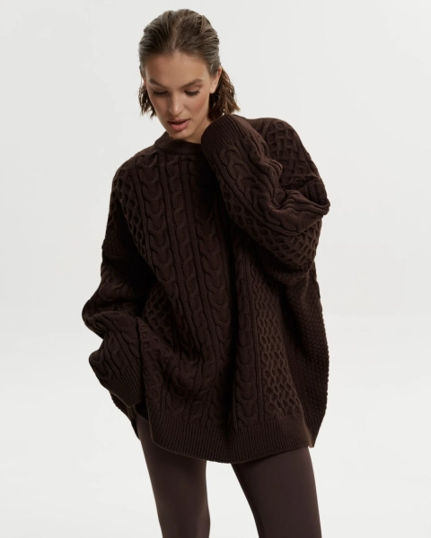 Свитер DEDULYA BROWN YONS, цвет: коричневый,  купить онлайн