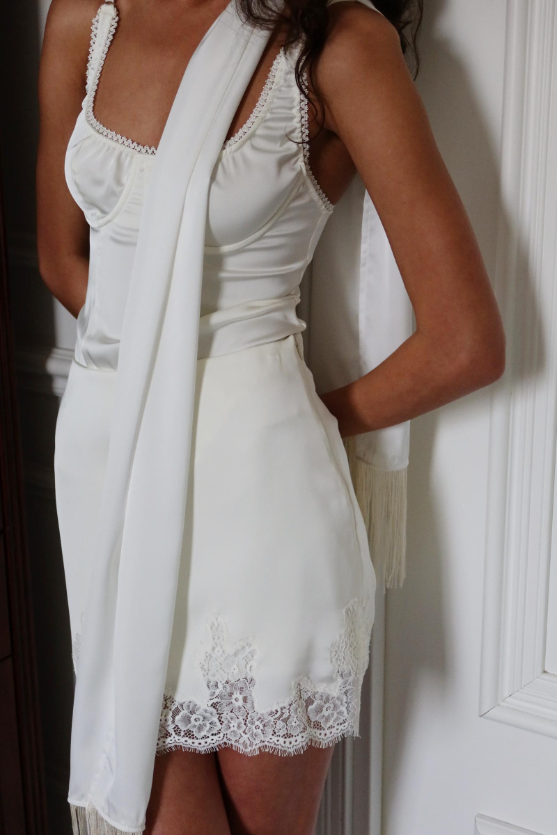 Боди из сатина Charmstore, цвет: молочный, 103-40560-111 купить онлайн