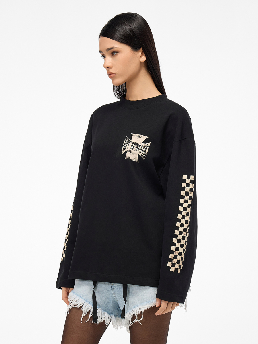 Лонгслив "X" FRHT&OUT OF REACH, цвет: Черный, LSXXXBLLK купить онлайн