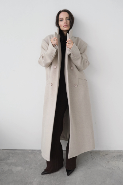 Пальто макси Form MINI, цвет: бежевый, НФ-00000433 купить онлайн