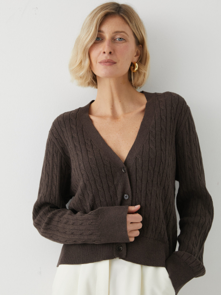 Кардиган Marou, цвет: коричневый, Mar_26021408 купить онлайн