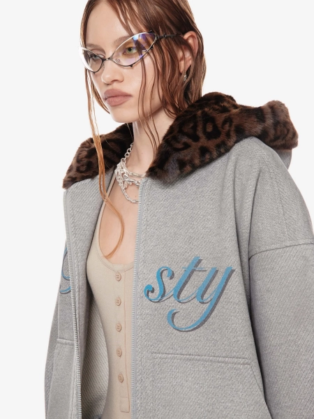 Худи на молнии с принтом POST POST SCRIPTUM, цвет: серый меланж, 1105.000.00.02.214 купить онлайн