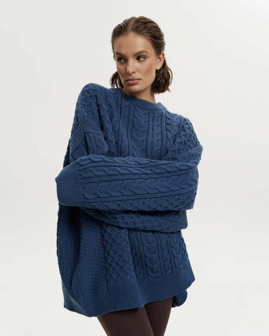 Свитер DEDULYA BLUE YONS, цвет: синий,  купить онлайн
