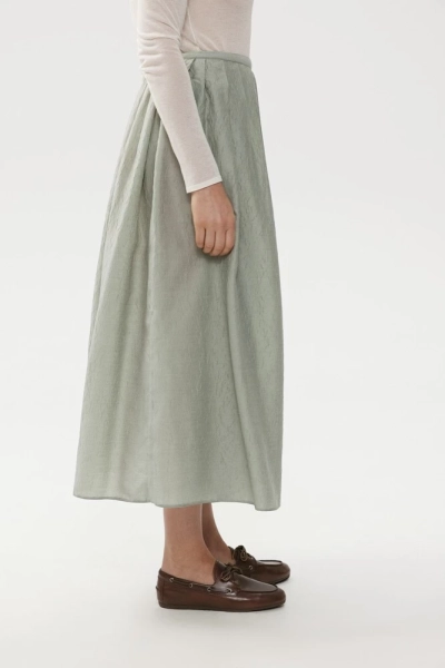 Юбка на запахе из жатой ткани Daisyknit, цвет: мятный,  купить онлайн