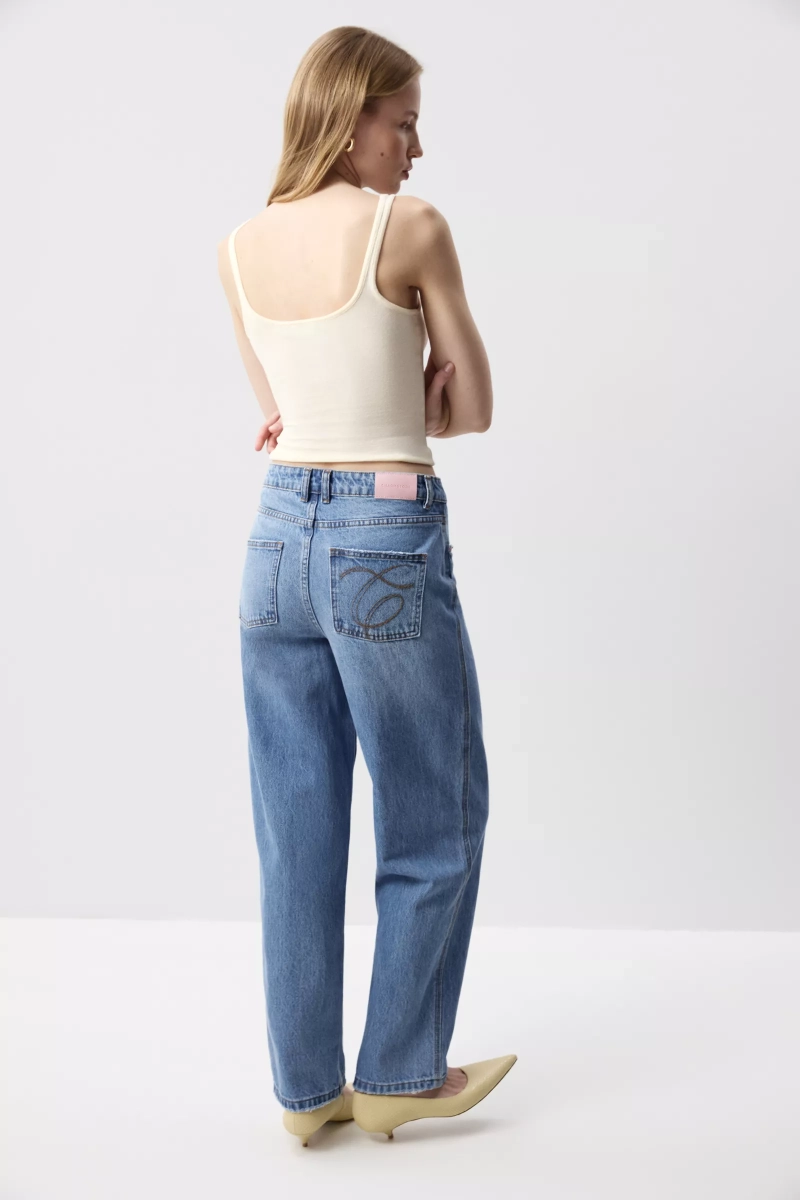 Джинсы-баллон Charmstore, цвет: светло-синий, 401-376101-679 купить онлайн