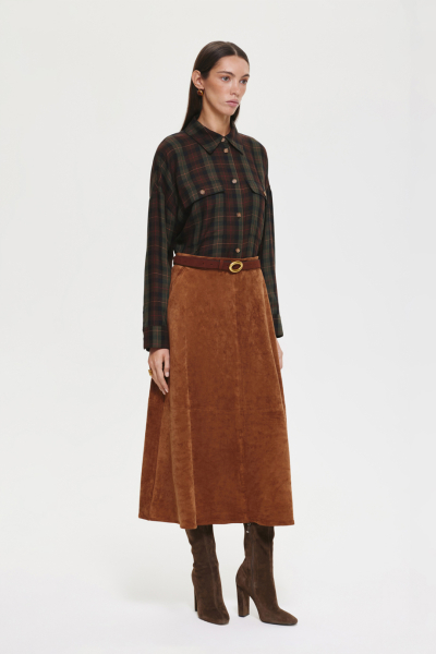 Юбка из экозамши DREAMS BY ALENA AKHMADULLINA, цвет: оранжевый, 225102100204282/132000 купить онлайн