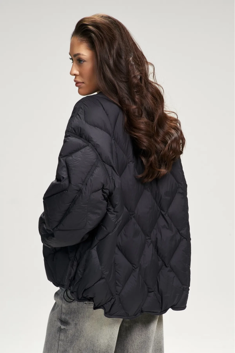Куртка стеганная с натуральным наполнителем Black Erist store, цвет: Черный, НФ-00003131 купить онлайн