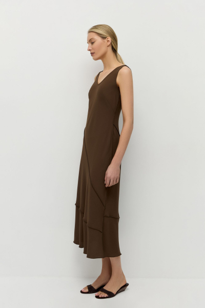 Платье апсайкл AROUND, цвет: коричневый, 229_80P01 купить онлайн