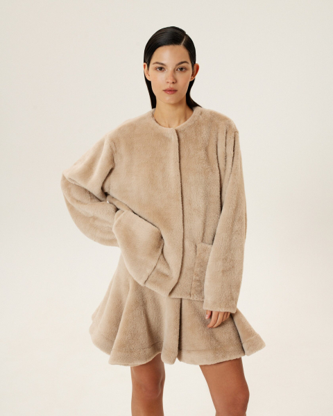 Юбка трикотажная DESSERT Anmuse, цвет: бежевый, SKT24119-D-1 купить онлайн