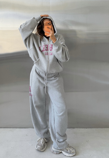 Худи на молнии Label .B, цвет: серый,  купить онлайн