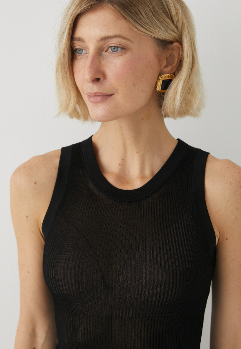 Топ-майка из вискозы Marou, цвет: Черный, Mar3_2526 купить онлайн