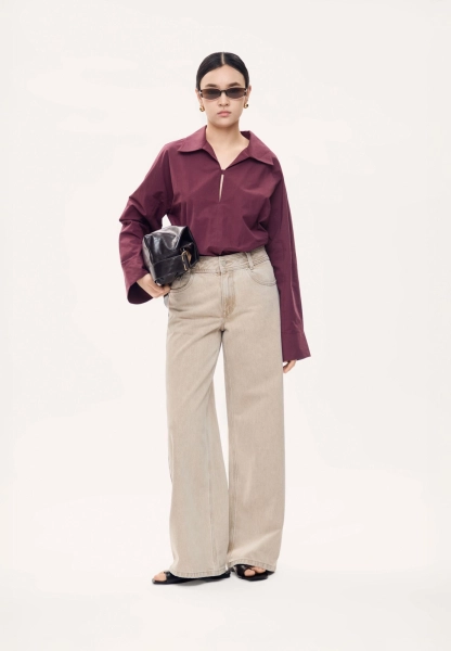 Женские джинсы широкие MUTED, цвет: кремовый, 904825.WJNS0002_Cream купить онлайн