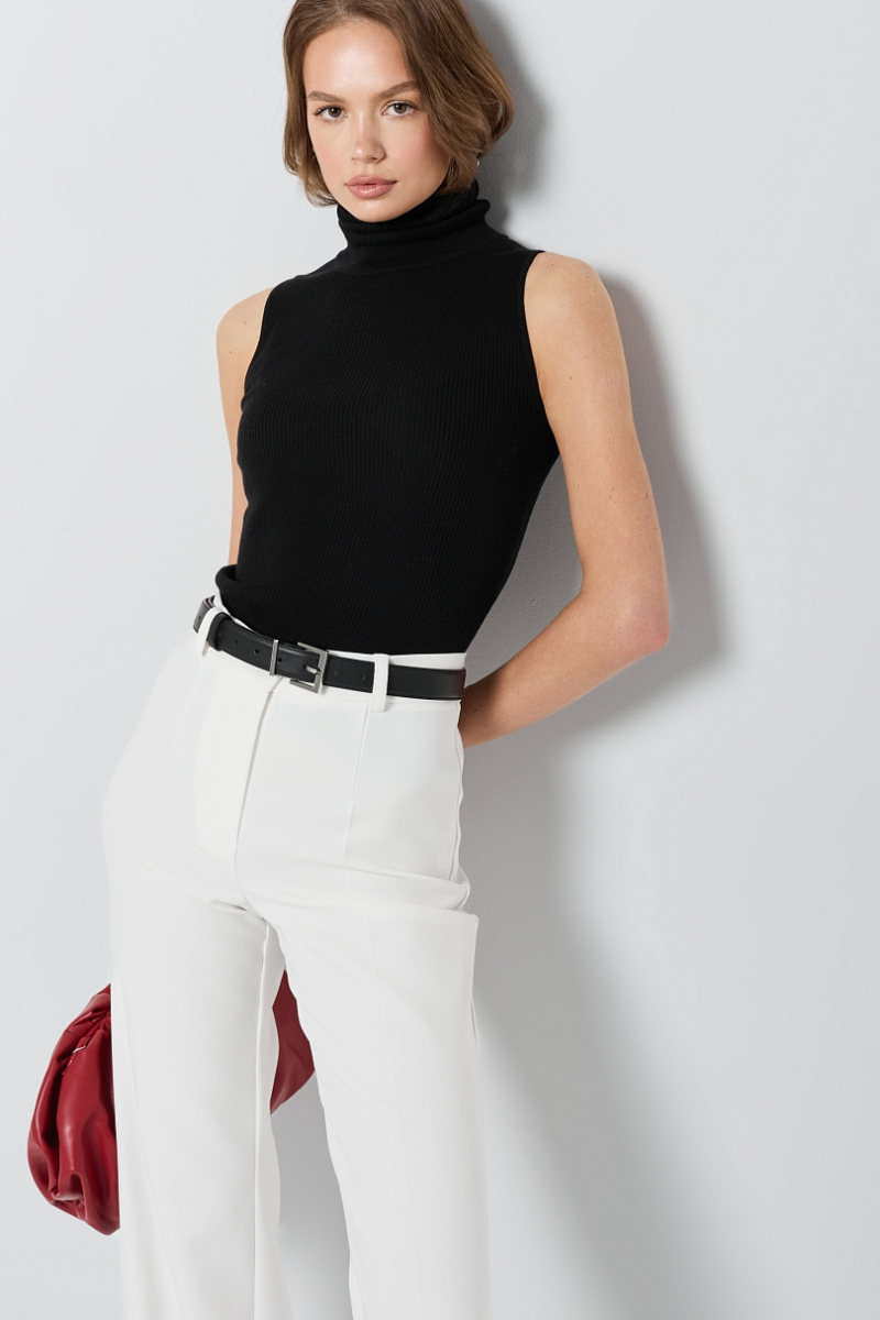 Брюки классические со средней посадкой Ricoco, цвет: белый, 7054/1 купить онлайн