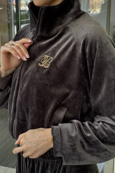 Свитшот из велюра BROWN Label .B, цвет: BROWN, Tp.02.3.3021.1025BRN купить онлайн