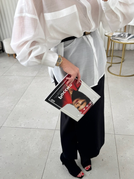 Блуза-рубашка воздушная I.B.W., цвет: белый, BL030 купить онлайн