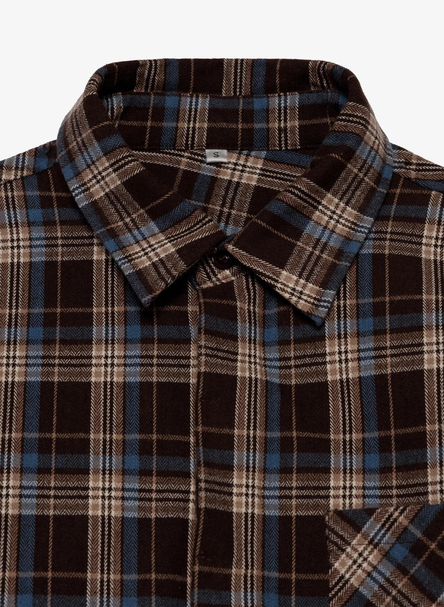 Рубашка в клетку F | ABLE, цвет: коричневый, SHRT-FBL-NSLTD-BRWN купить онлайн