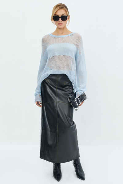 Джемпер с добавлением шерсти и мохера TOPTOP, цвет: голубой, TTS.050.15137.600 купить онлайн