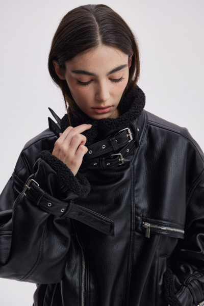 Куртка LEATHER BELTS SORRY, I’M NOT, цвет: Черный,  купить онлайн