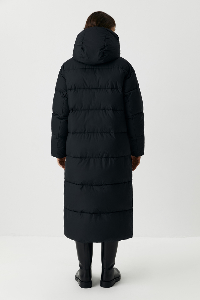 Пальто макси утепленное Charmstore, цвет: Черный, 506-16889-880 купить онлайн