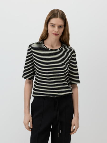 Прямая футболка букле