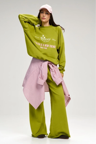 Свитшот базовый Over Lemongrass Erist store, цвет: зеленый, НФ-00003073 купить онлайн