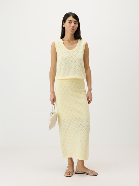 Топ с перфорацией Conso, цвет: Желтый, KM 260740 - желтый купить онлайн