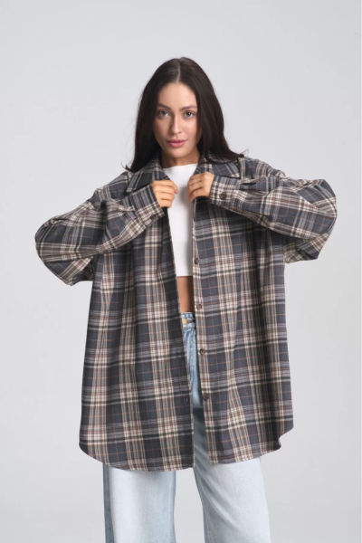 Рубашка в клетку Deep Grey