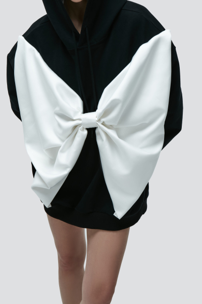 Худи с белым бантом Barbino Maison, цвет: black, 132 купить онлайн