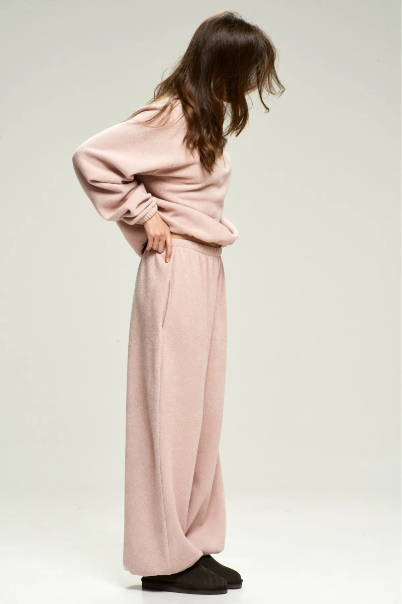 Брюки из плюша с начесом Pink Erist store, цвет: розовый, НФ-00002862 купить онлайн