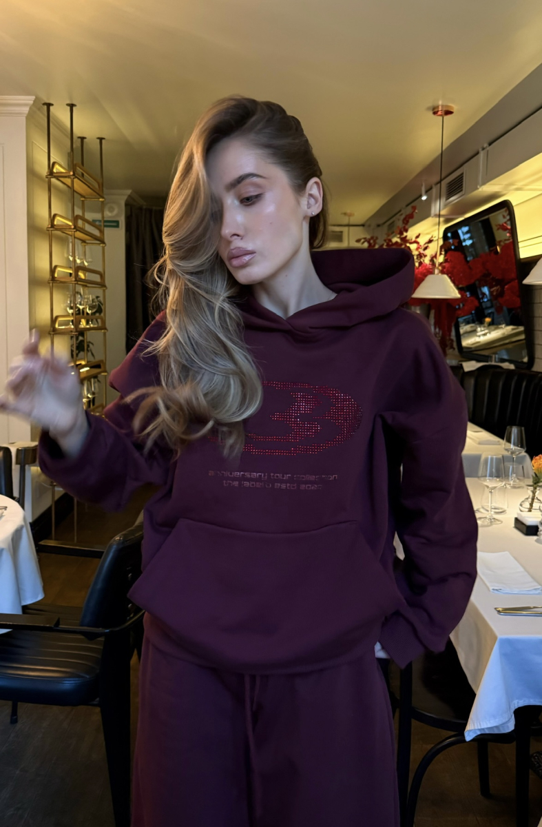 Худи с карманом BURGUNDY Label .B, цвет: burgundy, Tp.01.4.3824.1125BRD купить онлайн