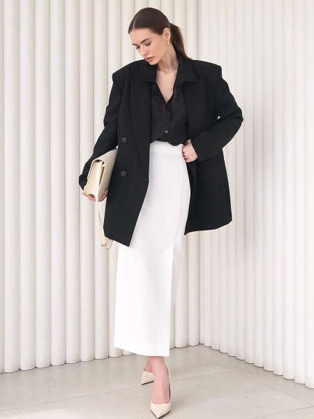 Блуза-рубашка воздушная I.B.W., цвет: Черный, BL030 купить онлайн