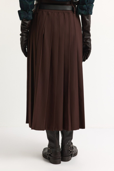 Юбка с двойным ремнем TOPTOP, цвет: коричневый, TT.072.17852.700 купить онлайн