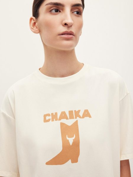 Футболка Wild West Chaika, цвет: молочный, AW25TS01-143 купить онлайн