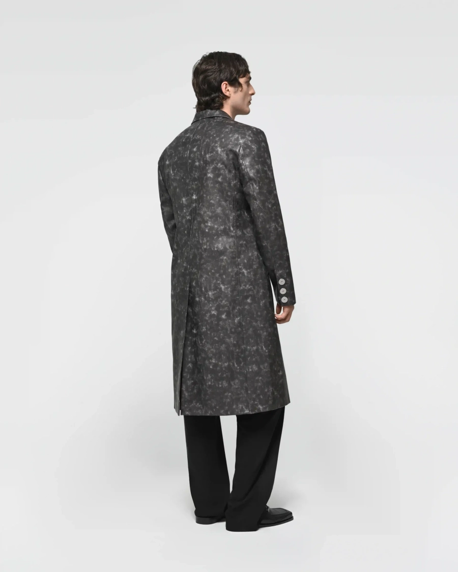 Пальто Однобортное Vintage Leather Coat