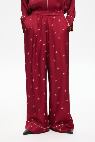 Брюки пижамные с принтом DREAMS BY ALENA AKHMADULLINA, цвет: красный,  купить онлайн