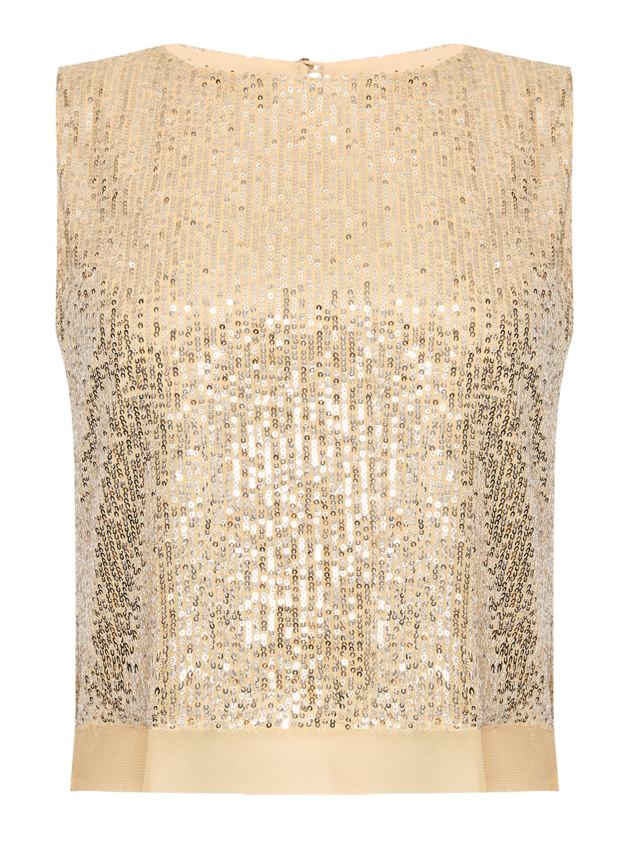 Блуза-топ из пайеток удлиненный VELVET, цвет: Персиковый, 00-00004256 купить онлайн