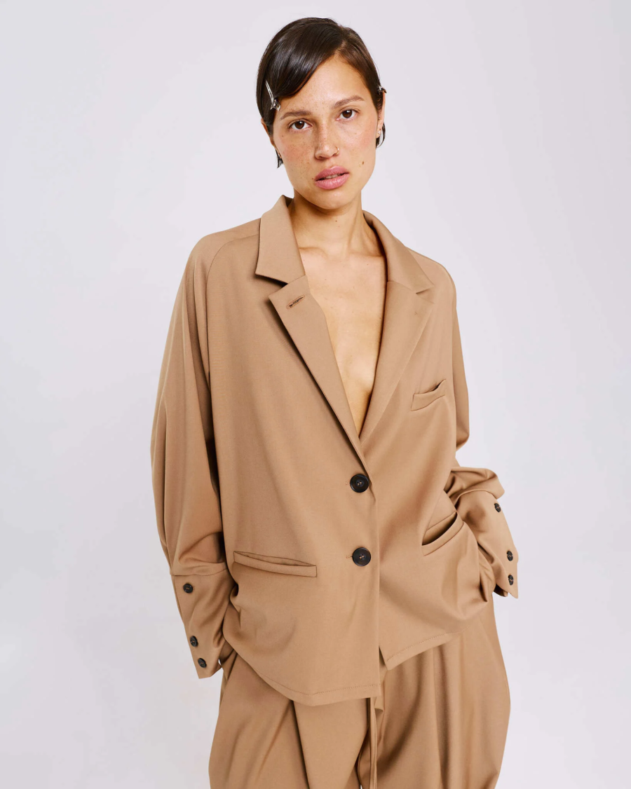 Блуза-жакет из костюмной ткани