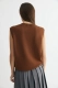 Жилет вязаный из кашемира и шерсти Daisyknit, цвет: коричневый,  купить онлайн