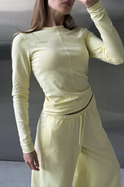 Брюки широкие Label .B, цвет: Желтый,  купить онлайн