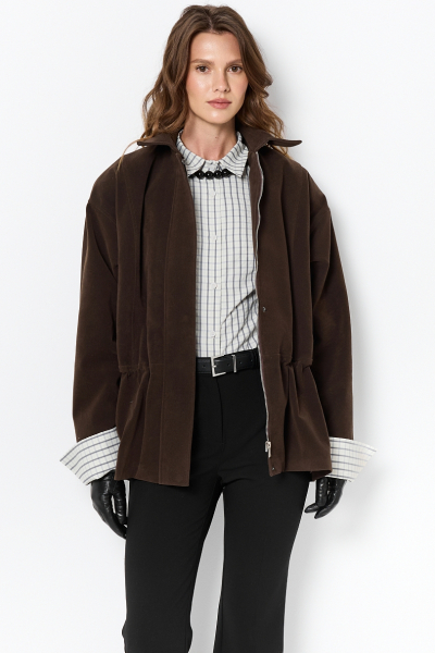 Рубашка приталенного кроя с акцентными манжетами Ricoco, цвет: голубой, 7055/2 купить онлайн