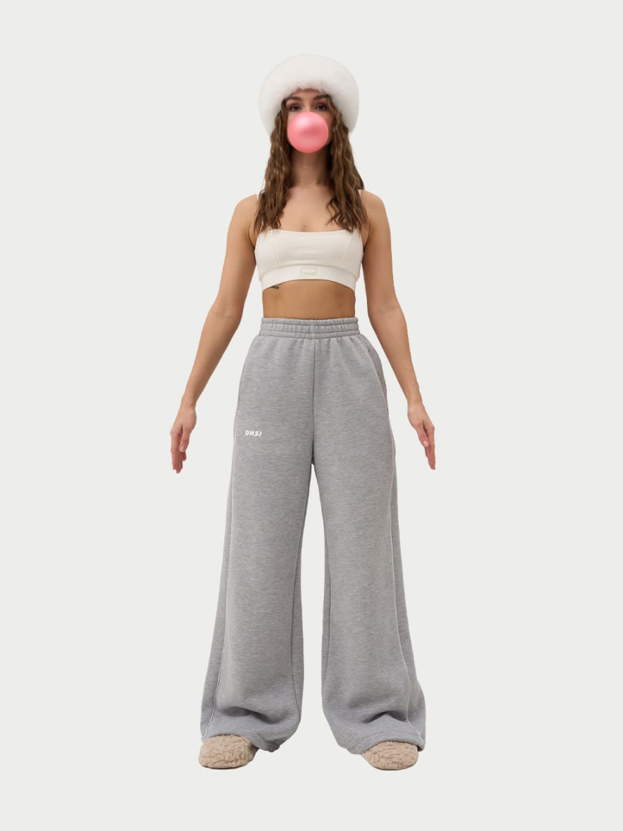 Брюки с кантом утепленные