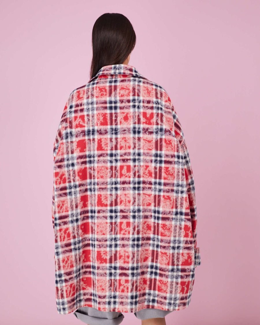 Рубашка макси овер #4 TABOO, цвет: красный, Rub04 купить онлайн