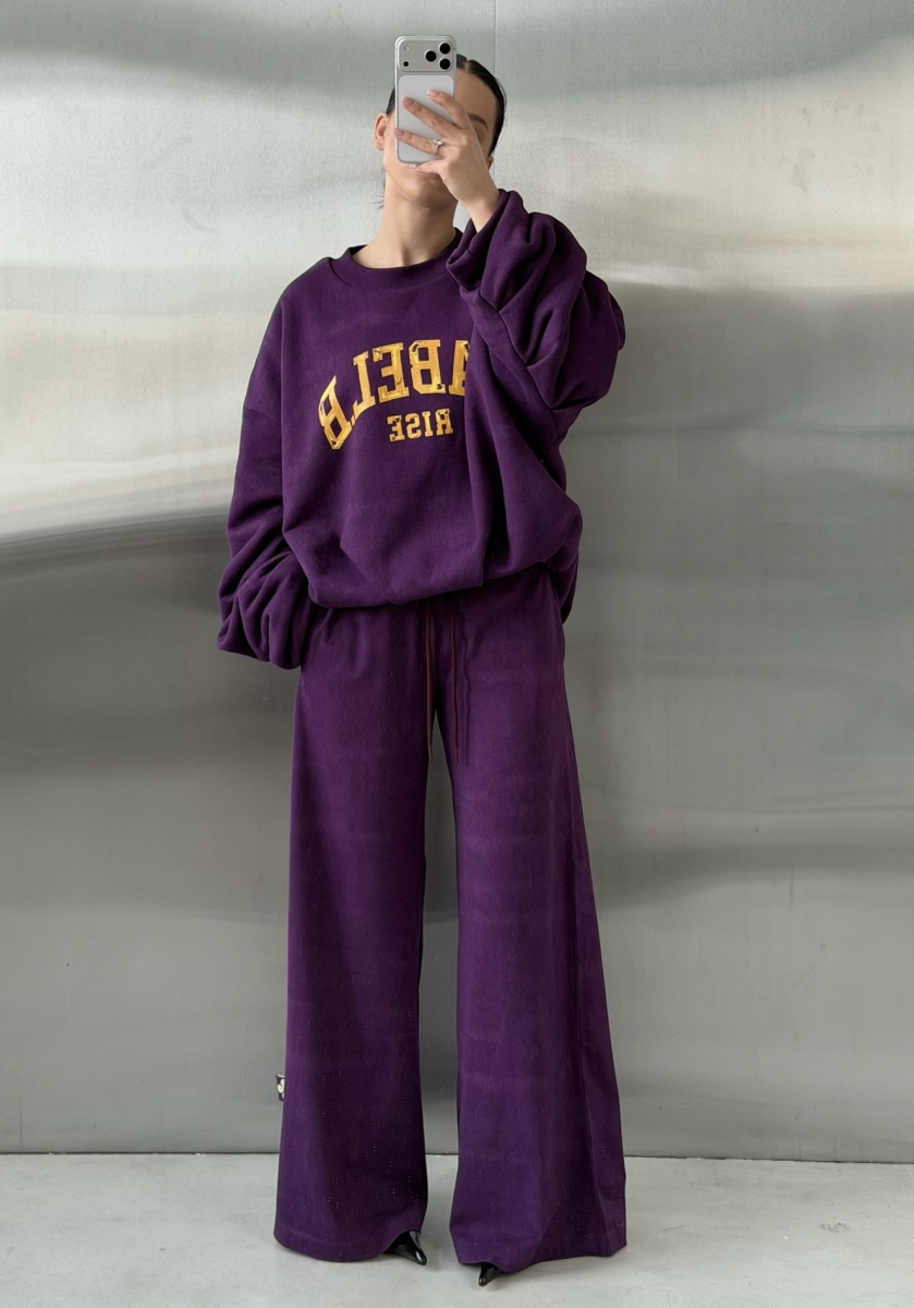 Свитшот с защипами Label .B, цвет: фиолетовый, Tp.02.5.70P купить онлайн