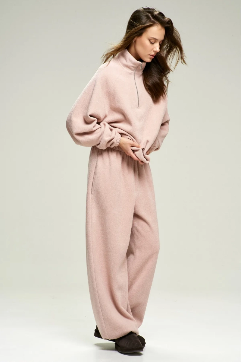 Брюки из плюша с начесом Pink Erist store, цвет: розовый, НФ-00002862 купить онлайн