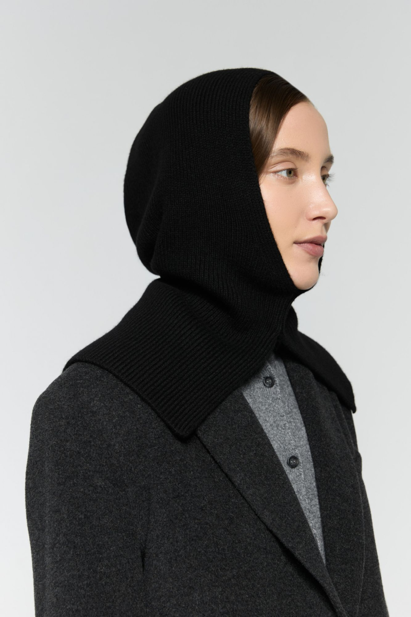 Капор из объемной шерсти AROUND, цвет: Черный 1411_08M06 купить онлайн
