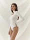 Боди асимметрия ''gina'' ELASTIC, цвет: молочный,  купить онлайн