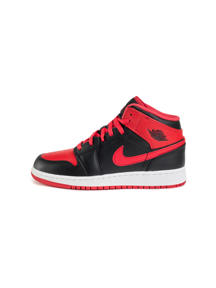 Кроссовки подростковые Jordan 1 Mid "Alternate Bred" NKDADDYS SNEAKERS, цвет: красный, DQ8423-060 со скидкой купить онлайн