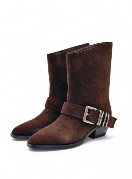 Ботильоны демисезонные из натуральной замши GRANDERA, цвет: коричневый k82359-1-nz10r (899) купить онлайн